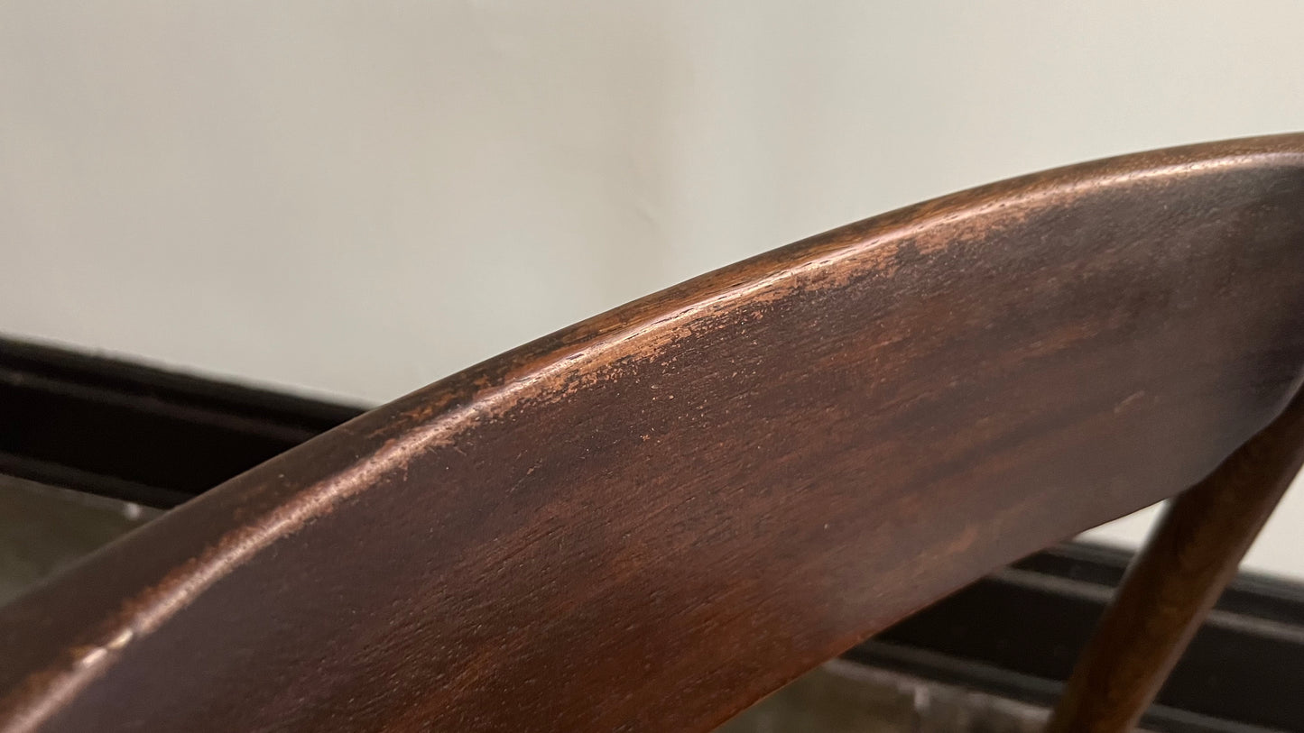 Wenge Wood and Rush Chairs attributed to Martin Visser (set of 6)