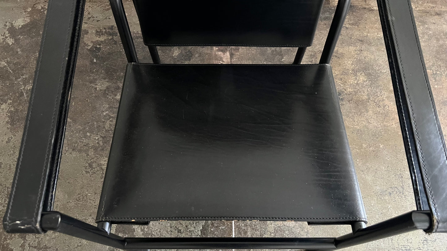 LC1 Chairs by Le Corbusier, Pierre Jeanneret, and Charlotte Perriand for Cassina (Pair)