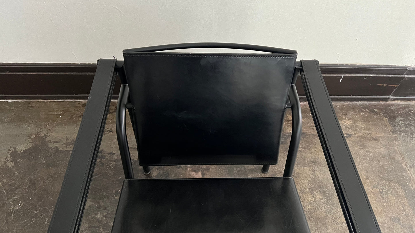 LC1 Chairs by Le Corbusier, Pierre Jeanneret, and Charlotte Perriand for Cassina (Pair)