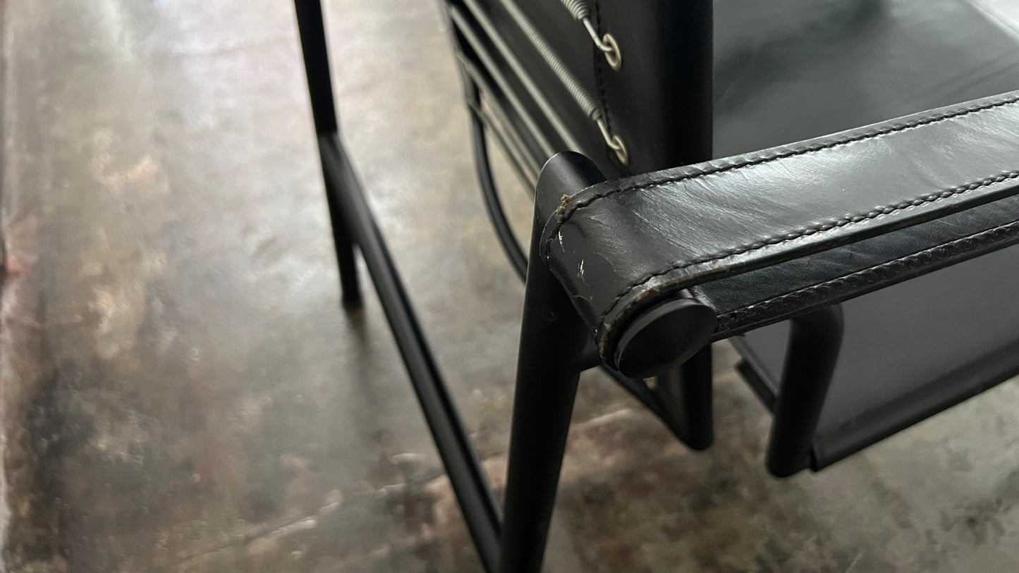 LC1 Chairs by Le Corbusier, Pierre Jeanneret, and Charlotte Perriand for Cassina (Pair)