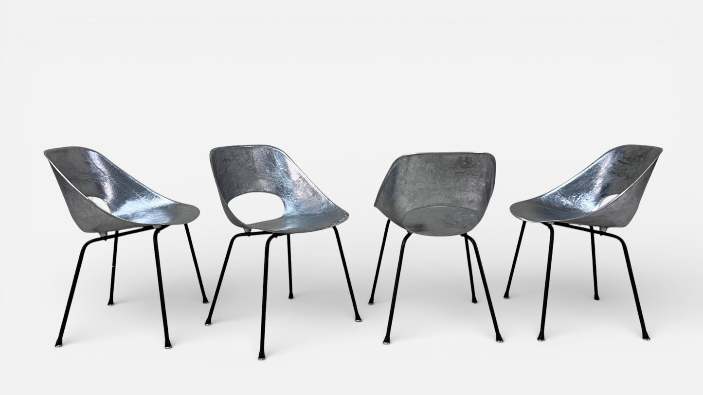 Tulipe Chairs by Pierre Guariche for Steiner (Set of 4)