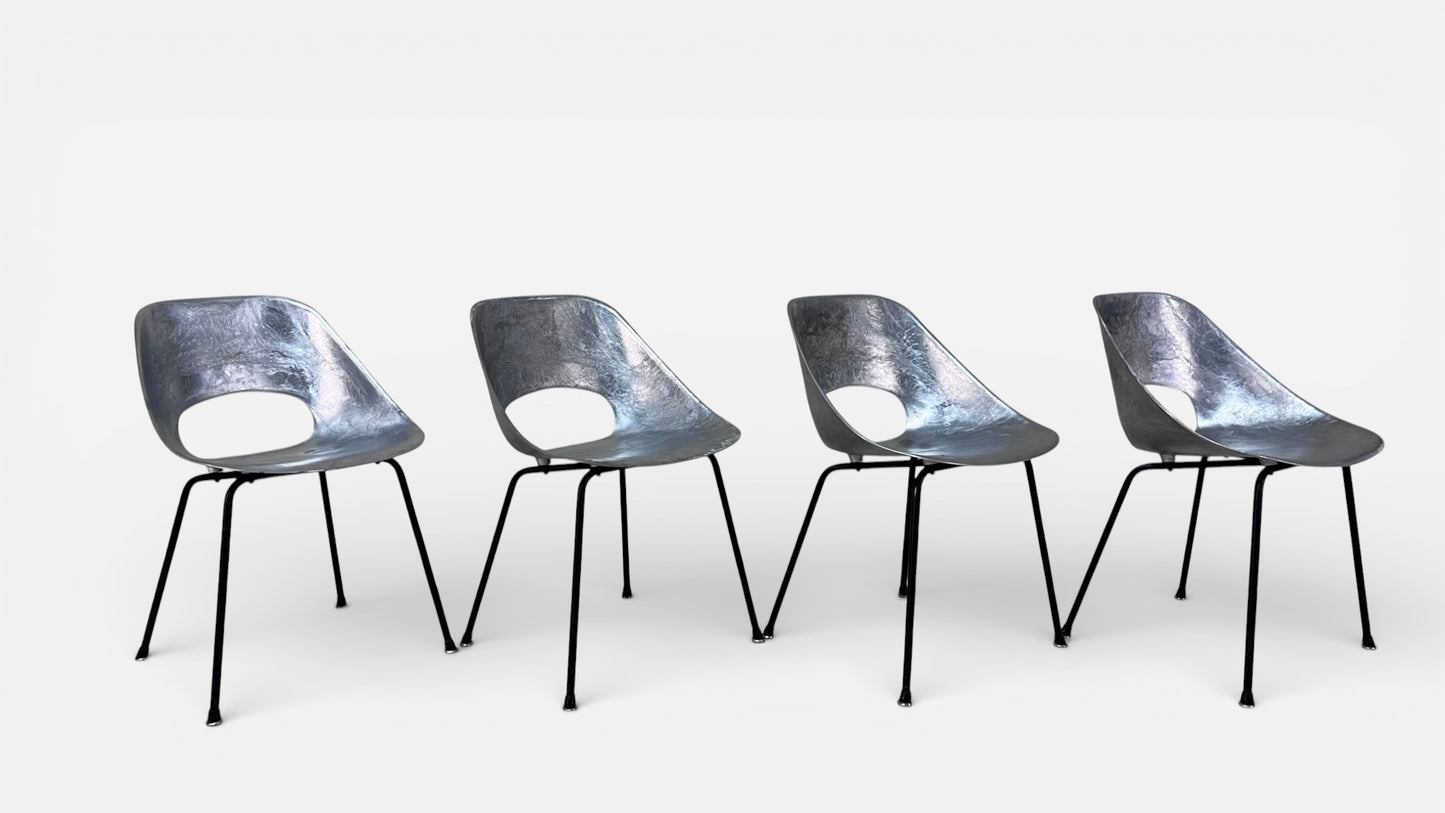 Tulipe Chairs by Pierre Guariche for Steiner (Set of 4)