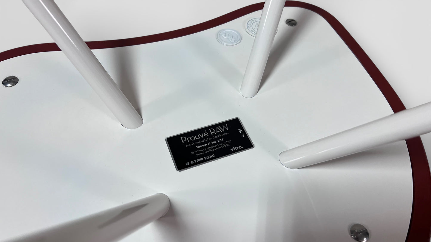 Prouvé Raw Tabouret 307 Stool by Jean Prouvé and G Star Raw for Vitra