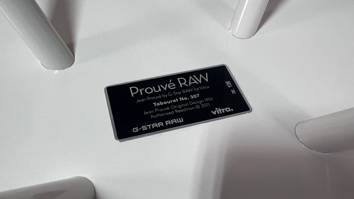 Prouvé Raw Tabouret 307 Stool by Jean Prouvé and G Star Raw for Vitra