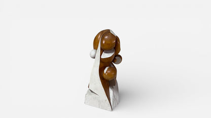Primitive Free Form Sculpture, Signed AR