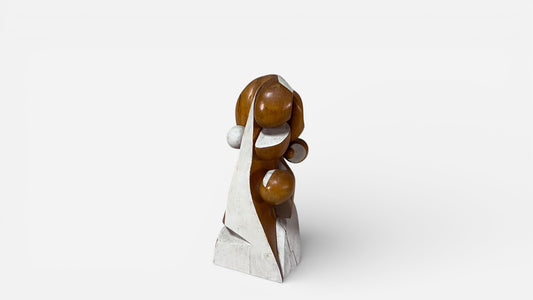 Primitive Free Form Sculpture, Signed AR