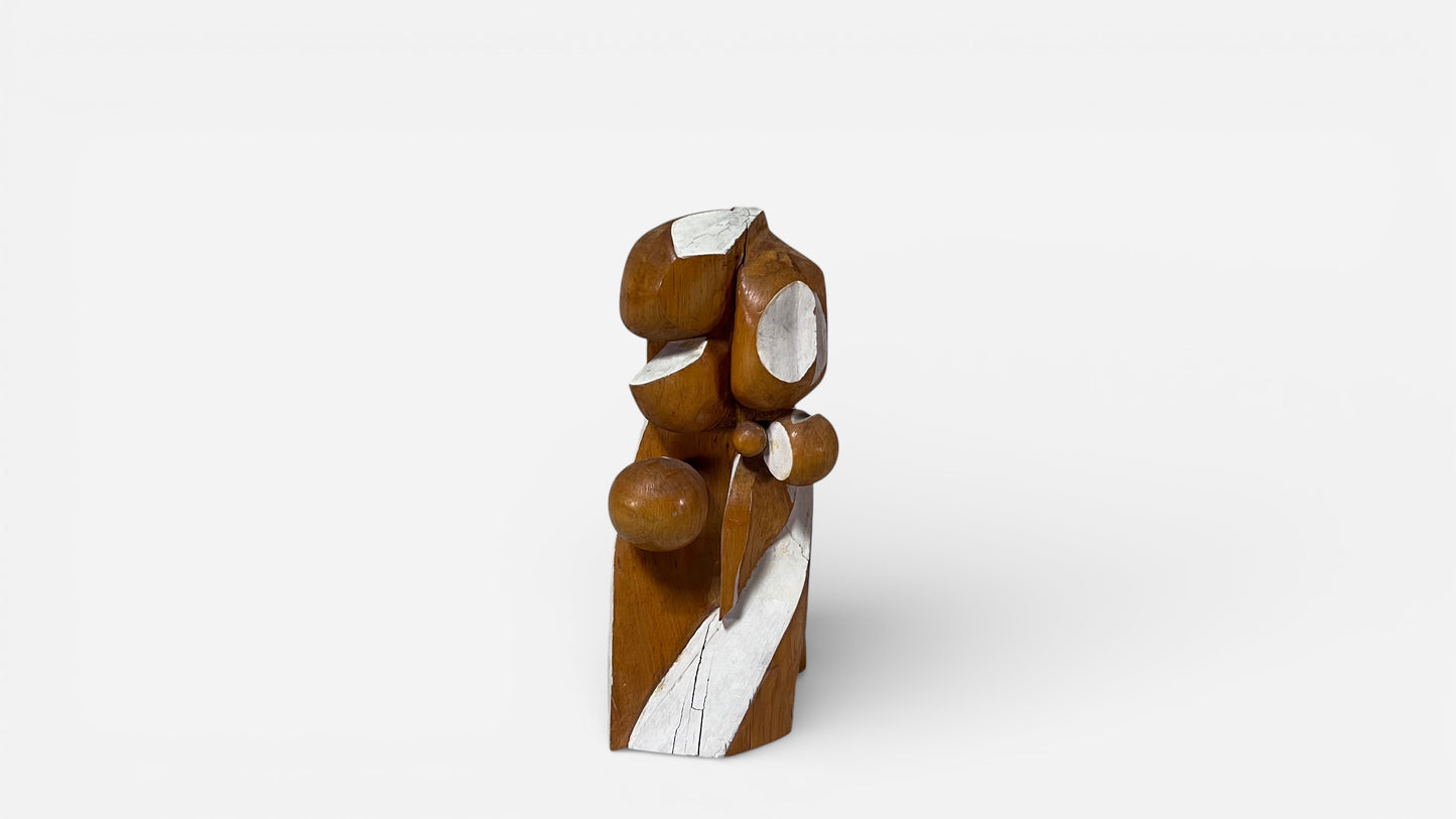 Primitive Free Form Sculpture, Signed AR