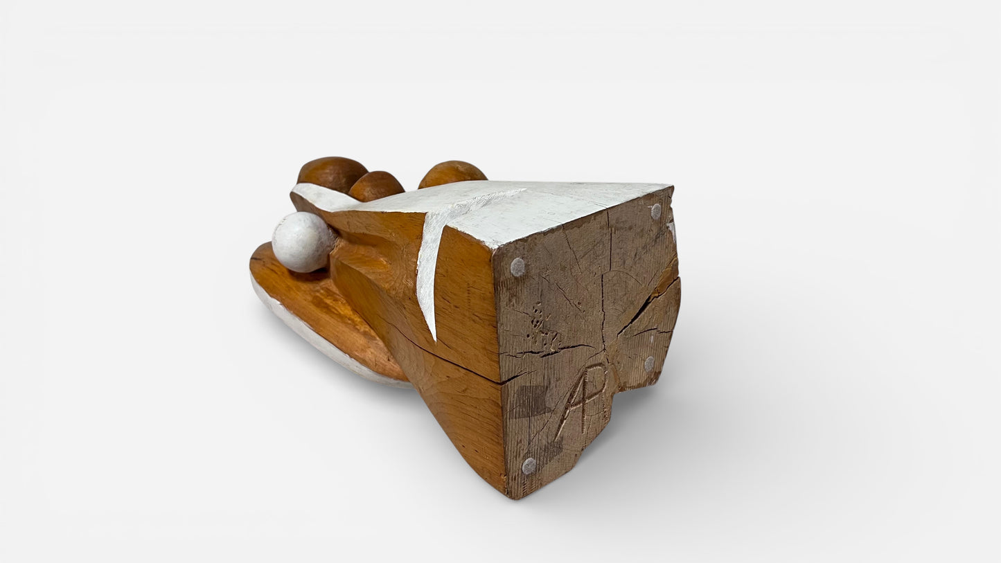 Primitive Free Form Sculpture, Signed AR