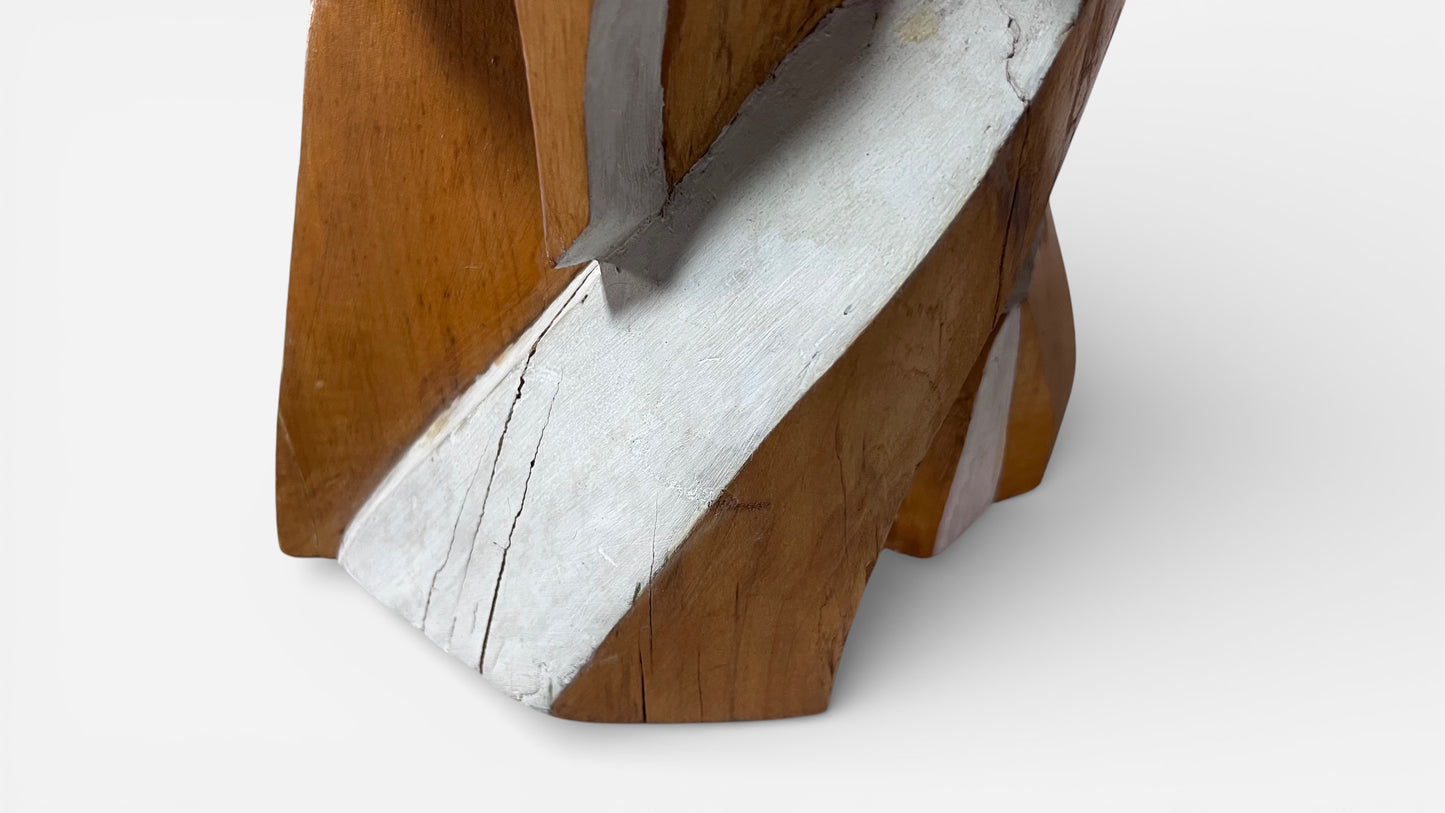Primitive Free Form Sculpture, Signed AR