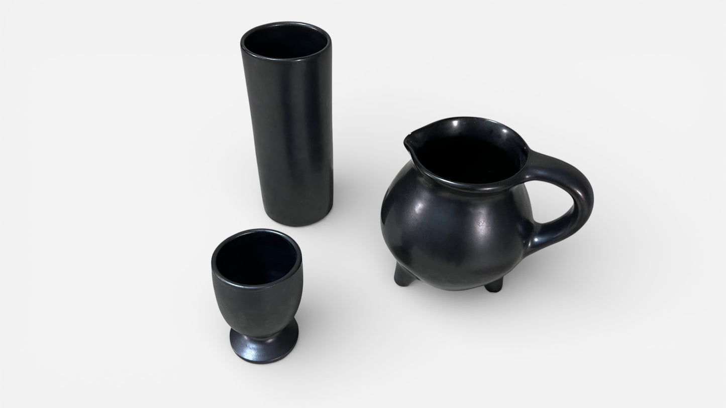 French Pottery set in the style of Georges Jouve