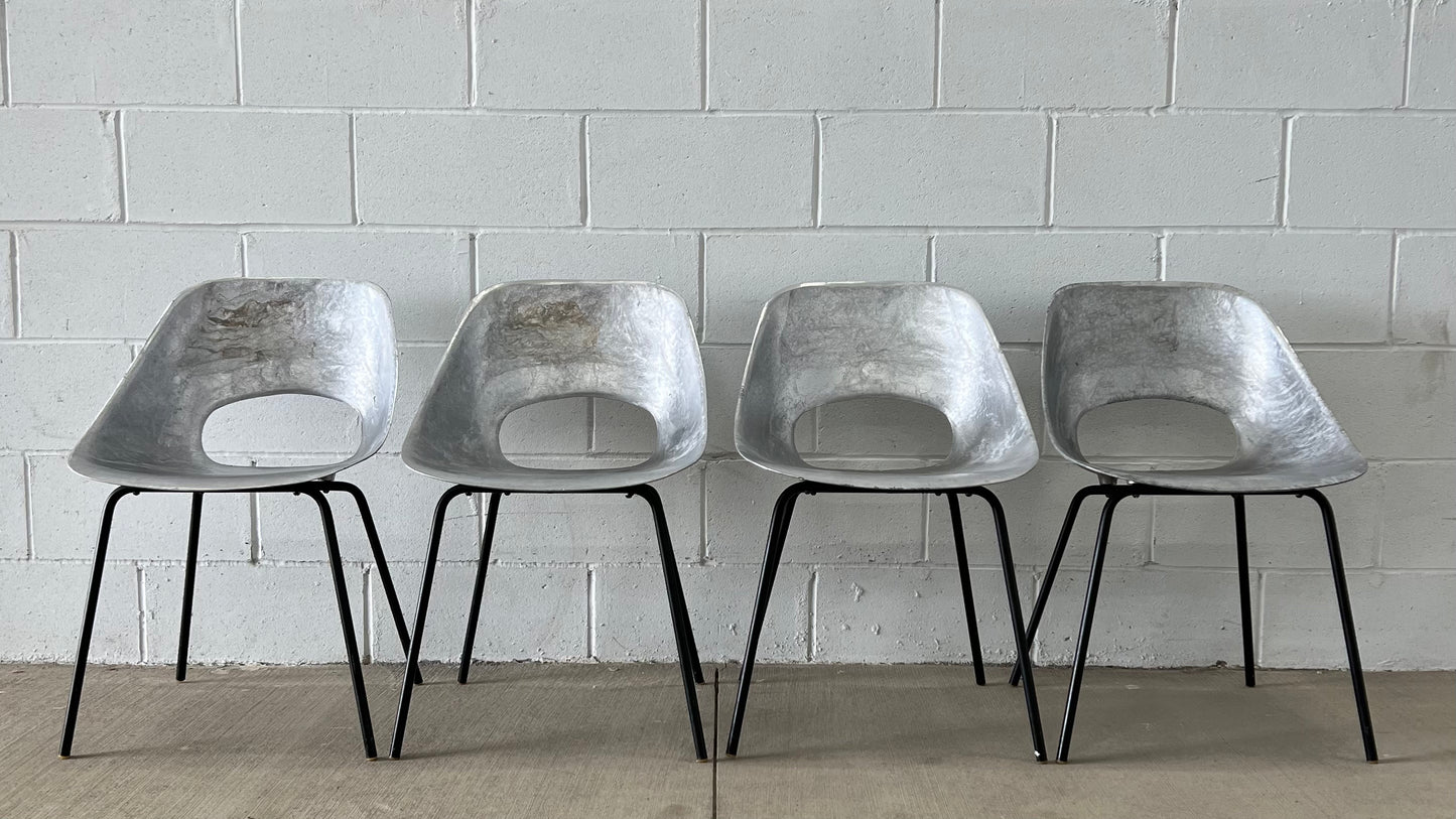 Tulipe Chairs by Pierre Guariche for Steiner (Set of 4)