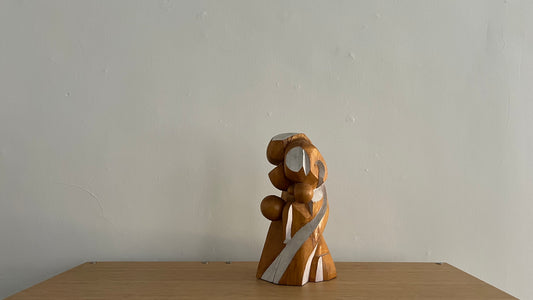 Primitive Free Form Sculpture, Signed AR
