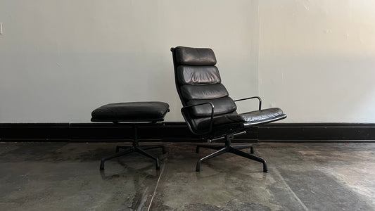 Soft Pad Lounge Chair with Ottoman by Ray and Charles Eames for Herman Miller