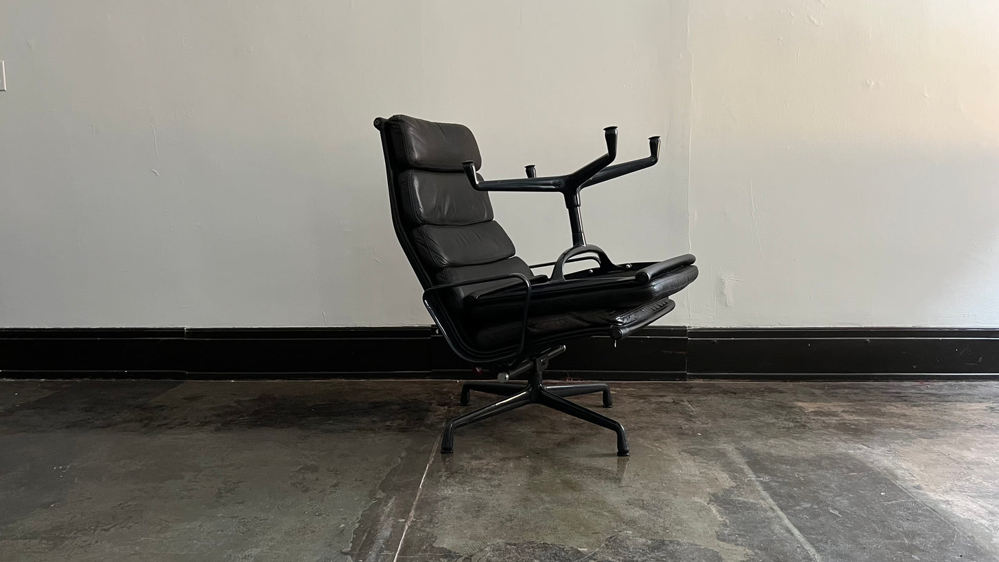 Soft Pad Lounge Chair with Ottoman by Ray and Charles Eames for Herman Miller